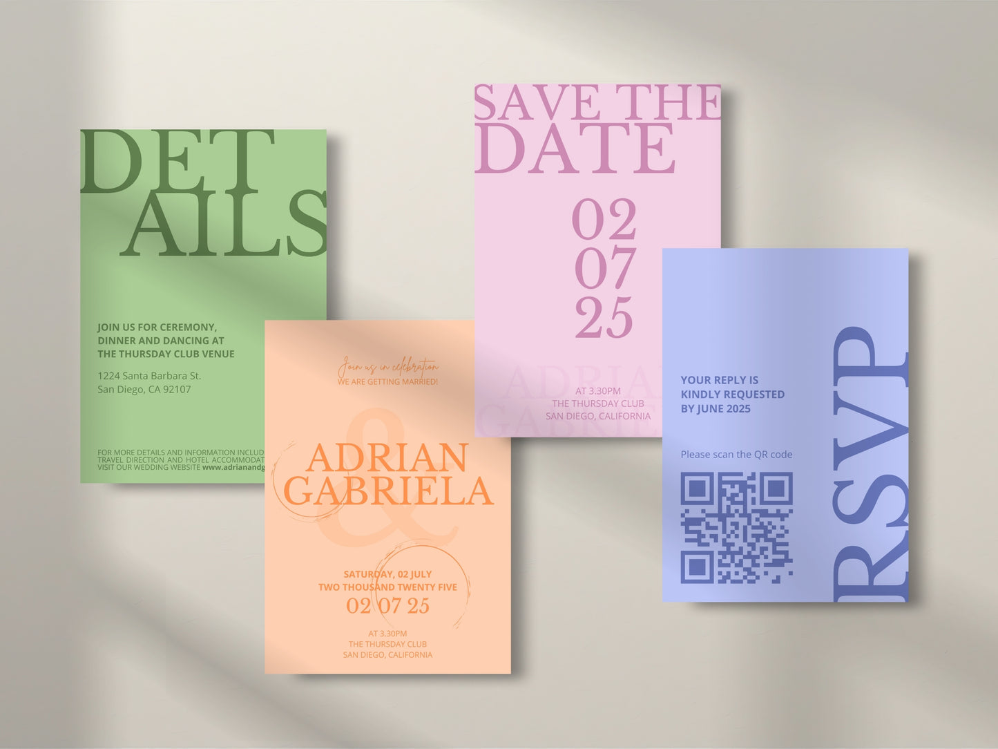 Wedding Suite Bundle - Pantone Rainbow