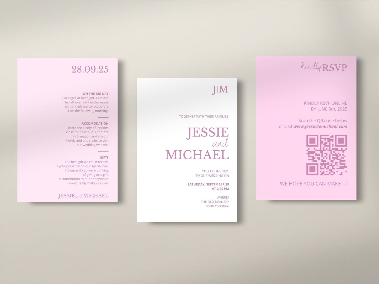 Wedding Suite Bundle - Pantone Cotton Candy
