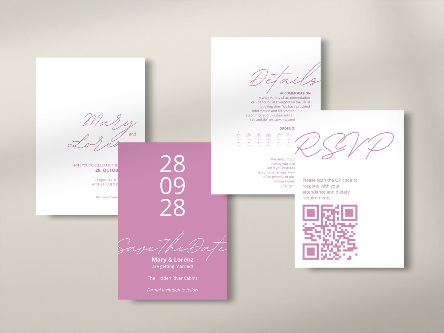 Wedding Suite Bundle - Pantone Full Blooming Pink